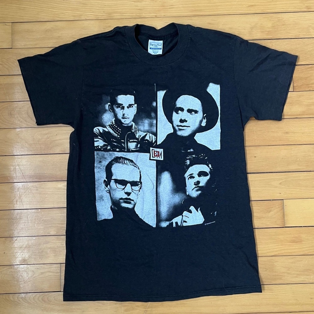 Vintage 1988 Depeche Mode USA Tour T-Shirt Spring Ford Black Medium Music Masses